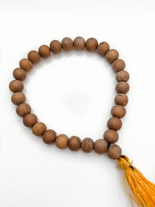 Quantum Reiki Infused Sandalwood Tassel Energy Bracelet