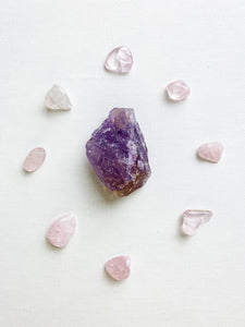 Rose Quartz, Amethyst Combination..