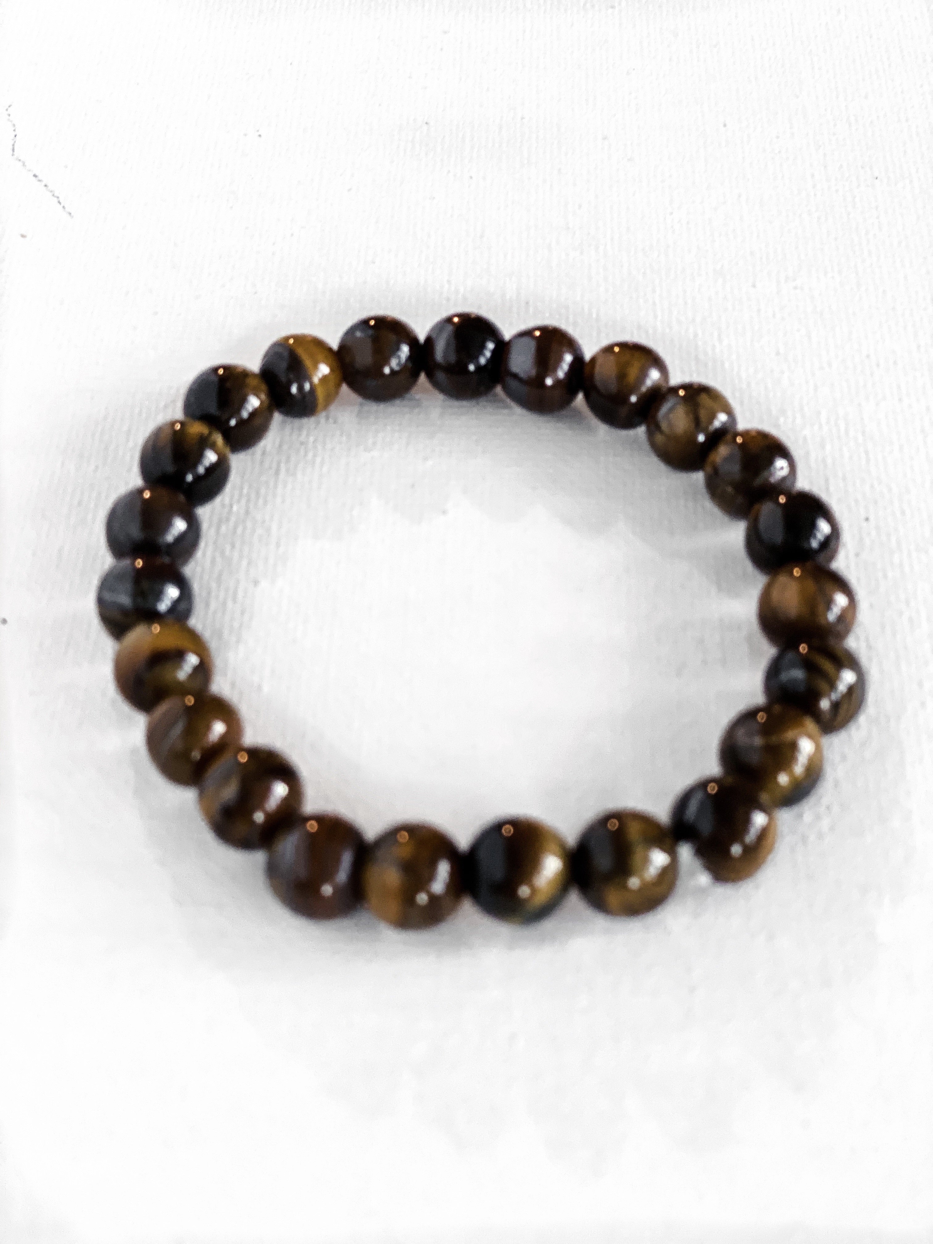 Quantum Reiki Infused Tigers Eye Charka Bracelet